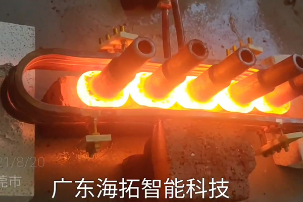 某工件采用中频麻豆中文字幕加热设备局部加热热透试样